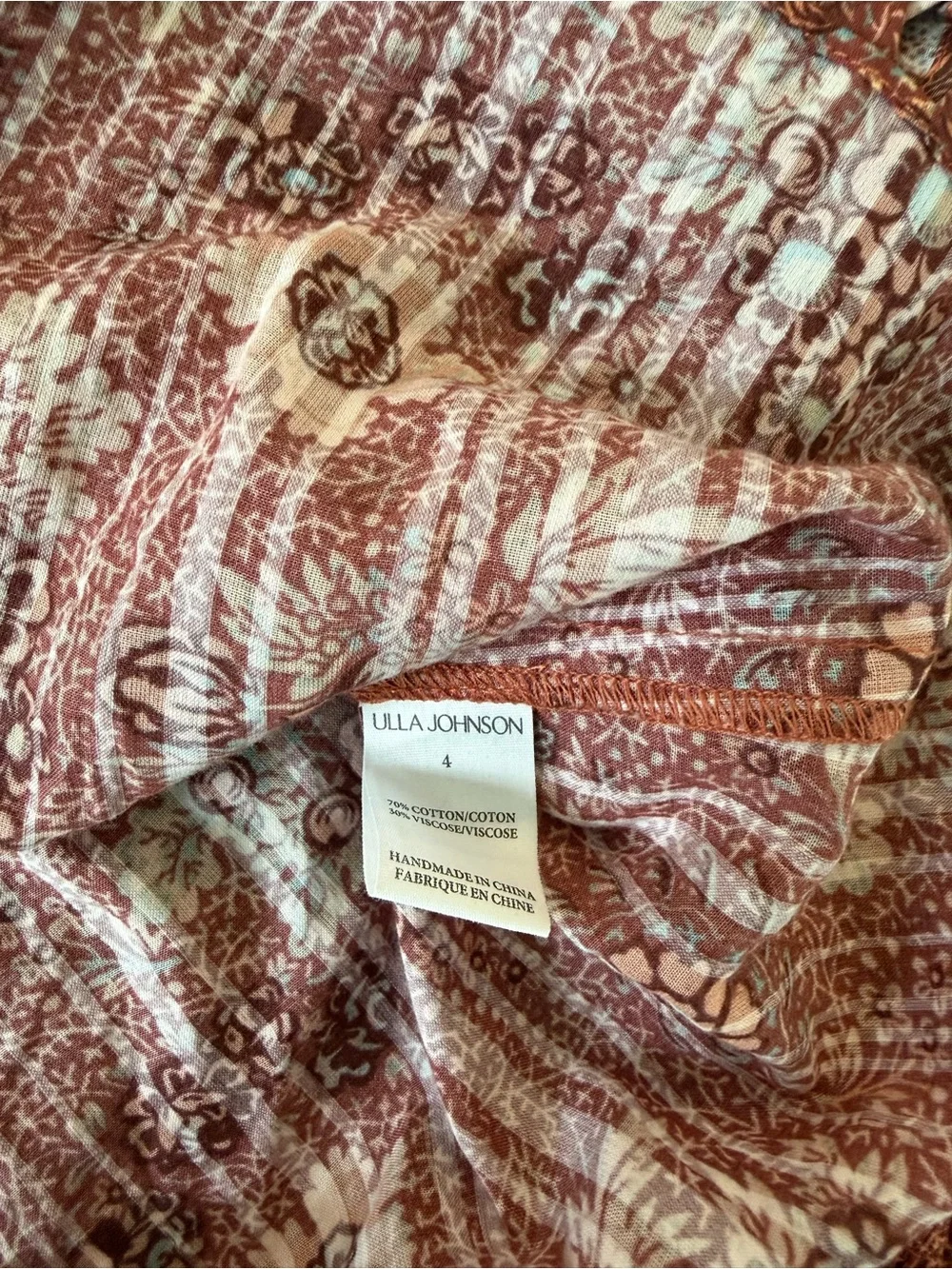 Ulla Johnson Manet Blouse in Rosebud